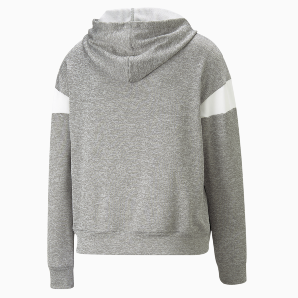 Buzo de training con capucha PUMA Fit Tech para mujer, Medium Gray Heather, large-ARG