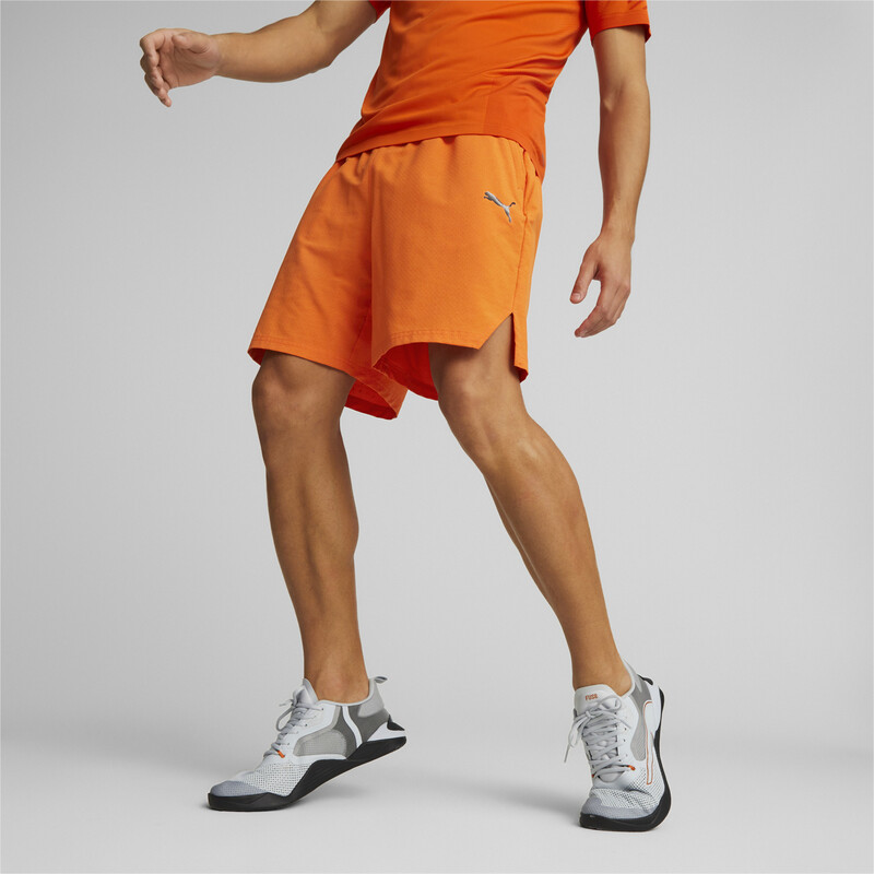 Orange cheap puma shorts