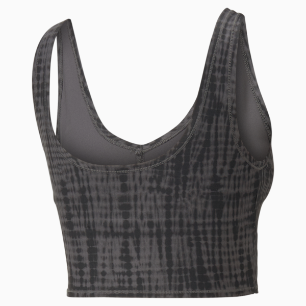 Top corto de training estampado Studio para mujer, PUMA Black-SHIBORI, large-ARG