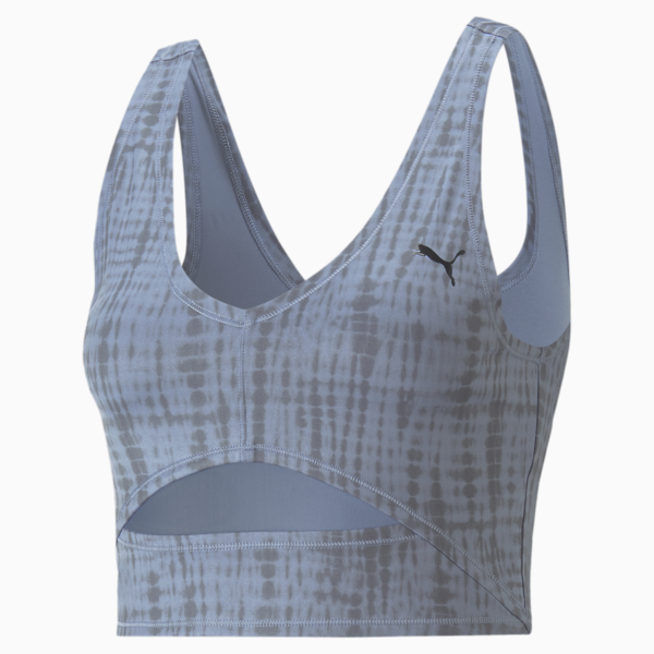Studio Printed Cropped Training Top Women, Filtered Ash, large-ZAF