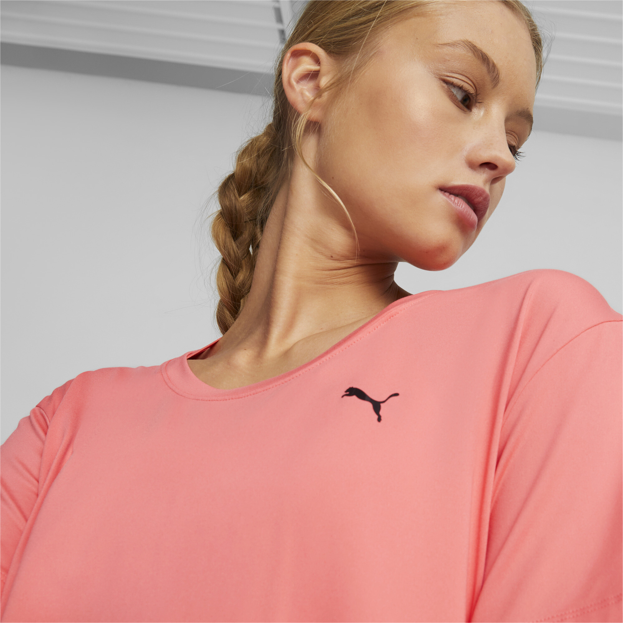 Women's Puma Studio Yogini Lite Training T-Shirt, Pink, Size XS, Clothing