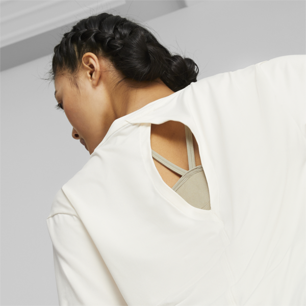 Remera de training Studio Yogini Lite para mujer, Frosted Ivory, large-ARG