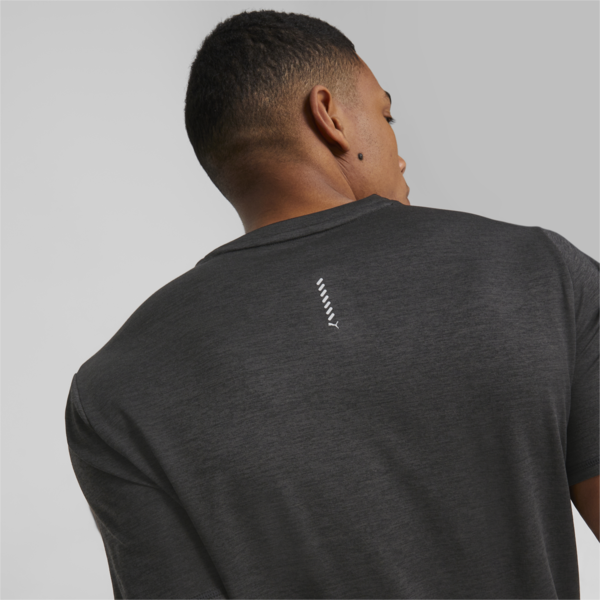 RUN FAVOURITE Heather Running Tee Men, PUMA Black Heather, large-ZAF