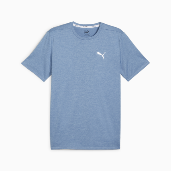 RUN FAVOURITE Heather Running Tee Men, Zen Blue Heather, large-ZAF