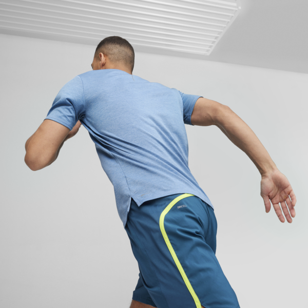 RUN FAVOURITE Heather Running Tee Men, Zen Blue Heather, large-ZAF