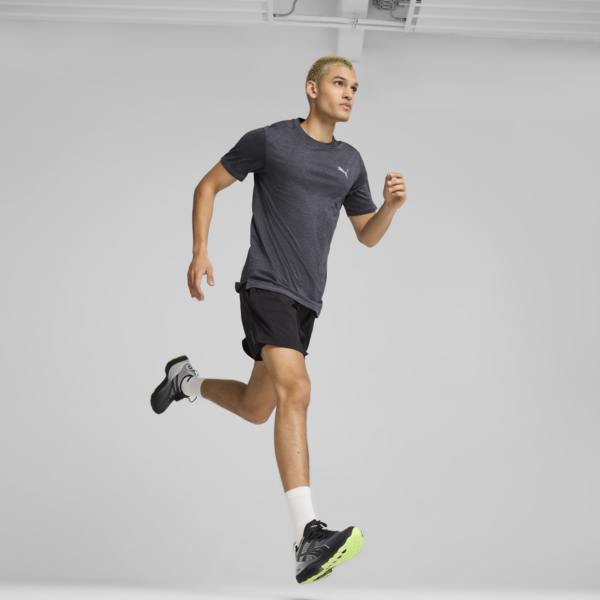 RUN FAVOURITE Heather Running Tee Men, Galactic Gray Heather, large-ZAF