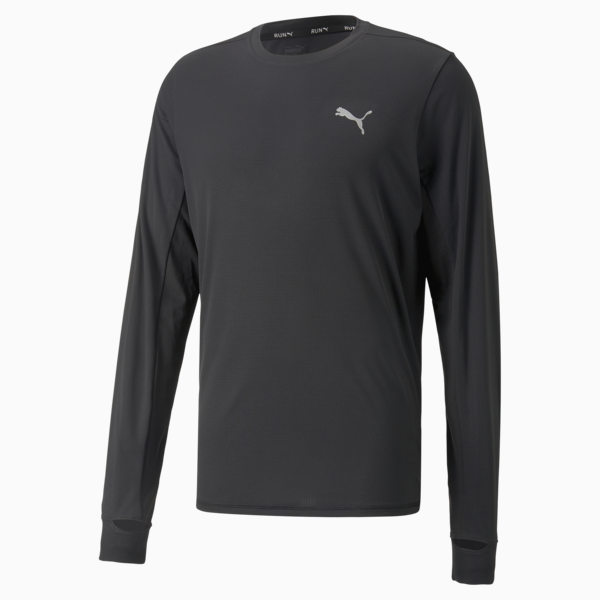 RUN FAVOURITE Long Sleeve Running Tee Men, PUMA Black, large-ZAF