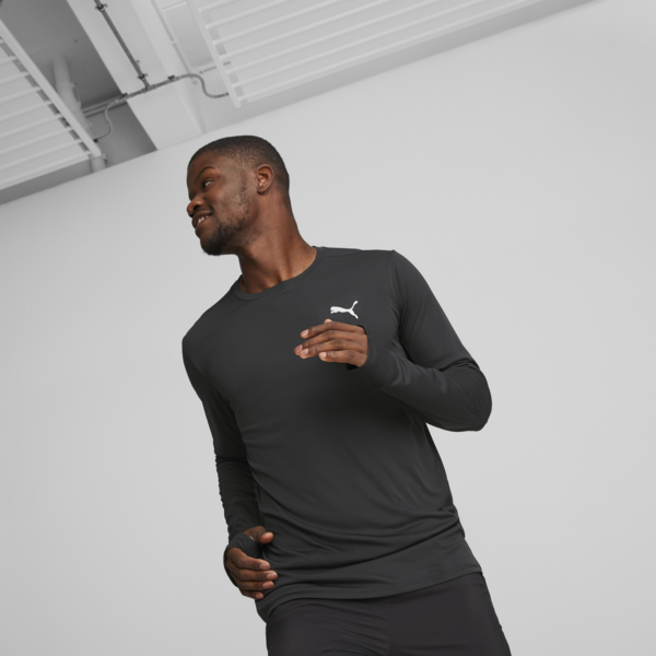 RUN FAVOURITE Long Sleeve Running Tee Men, PUMA Black, large-ZAF
