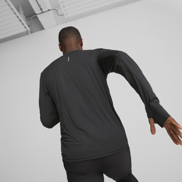 RUN FAVOURITE Long Sleeve Running Tee Men, PUMA Black, large-ZAF