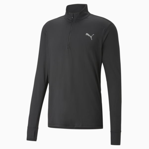 Remera manga larga y cierre RUN FAV para hombre, PUMA Black, large-ARG