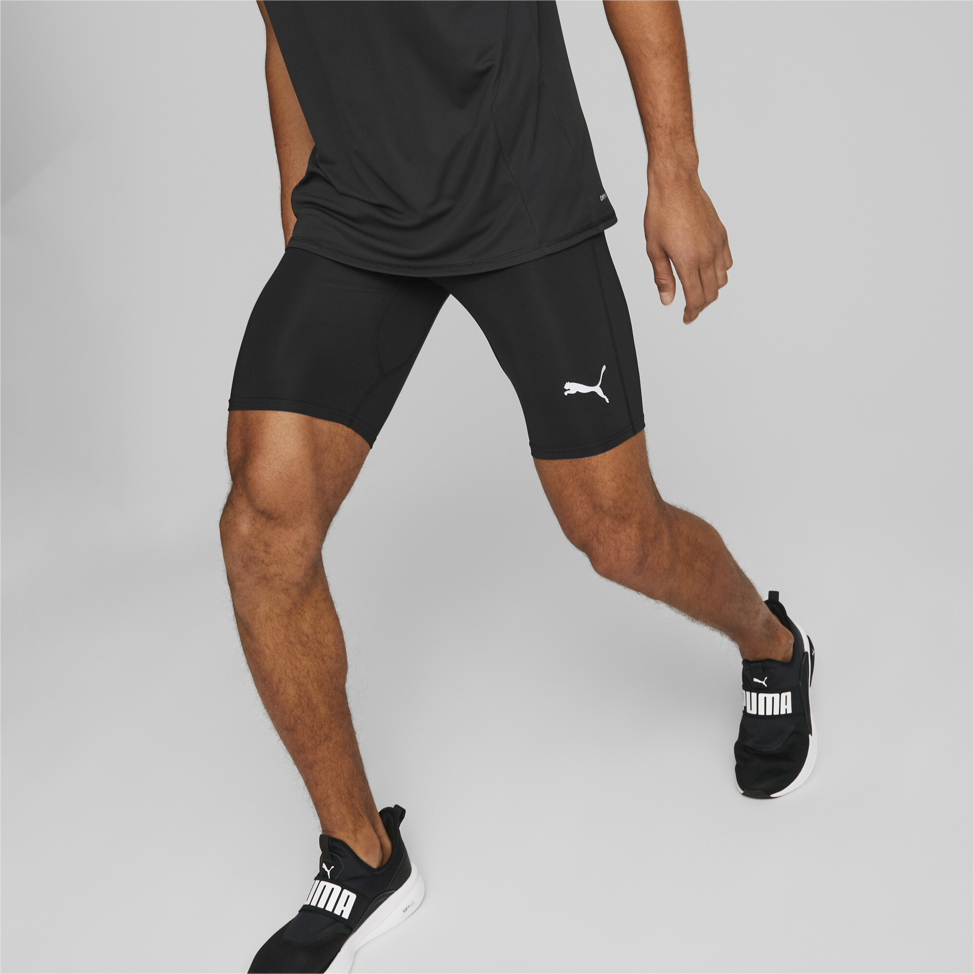 Men's Puma Run Favourite Tight Running Shorts, Black, Size XS, Clothing