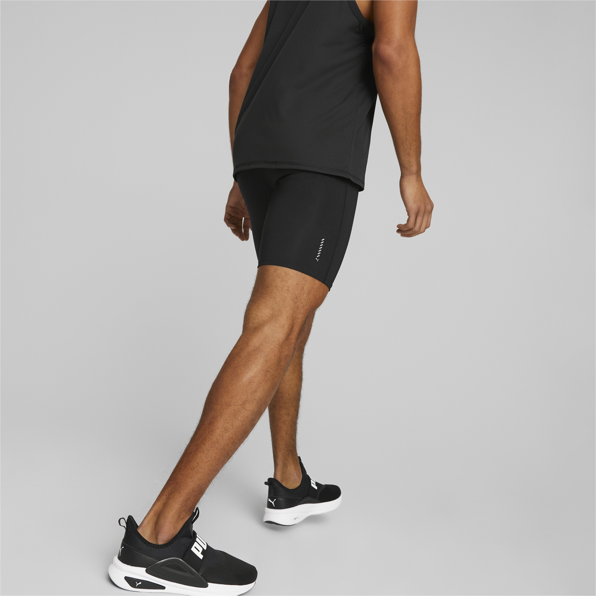 Men's Puma Run Favourite Tight Running Shorts, Black, Size L, Clothing