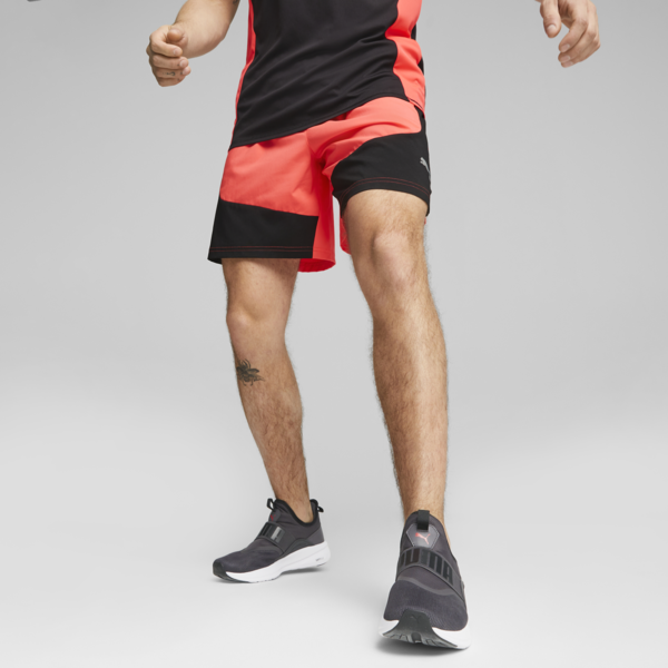Shorts de running Run Favourite Velocity 7'' para hombre, Fire Orchid, large-ARG