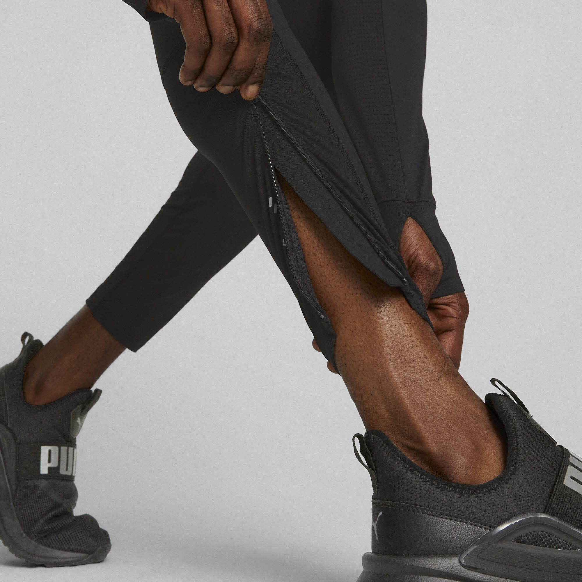 Men's Puma RUN FAVOURITE Running Tights, Black, Size M, Clothing