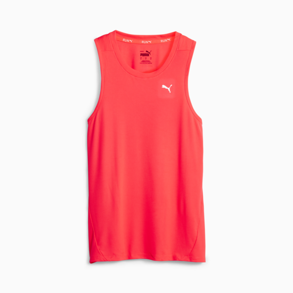RUN FAVOURITE Running Tank Top Women, Fire Orchid, large-ZAF