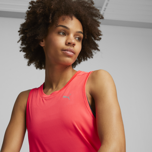 RUN FAVOURITE Running Tank Top Women, Fire Orchid, large-ZAF