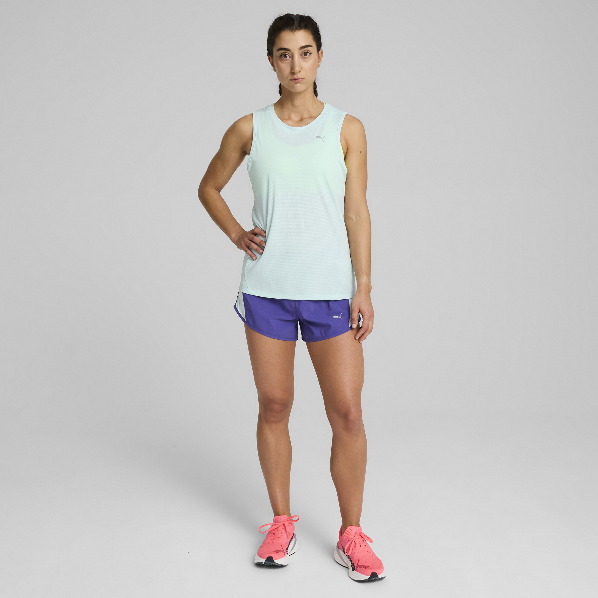 Women's Puma RUN FAVOURITE Running Tank Top, Blue, Size L, Clothing