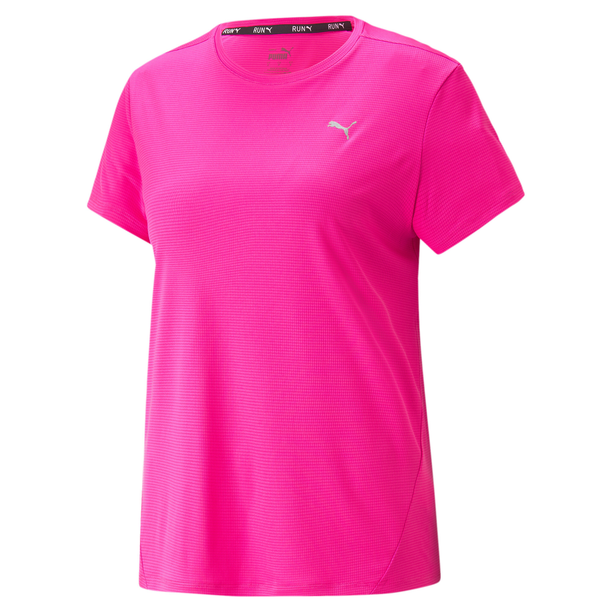 Women's Puma Favourite Short Sleeve Running T-Shirt, Pink, Size M, Clothing