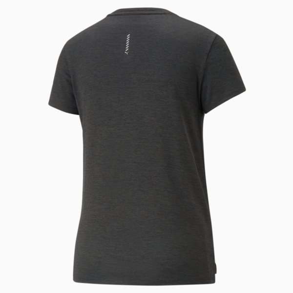 Playera para correr jaspeada Run Favourite para mujer, PUMA Black Heather, large-MEX
