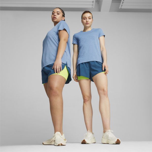 Run Favourite Heather Running Tee Women, Zen Blue Heather, large-MEX