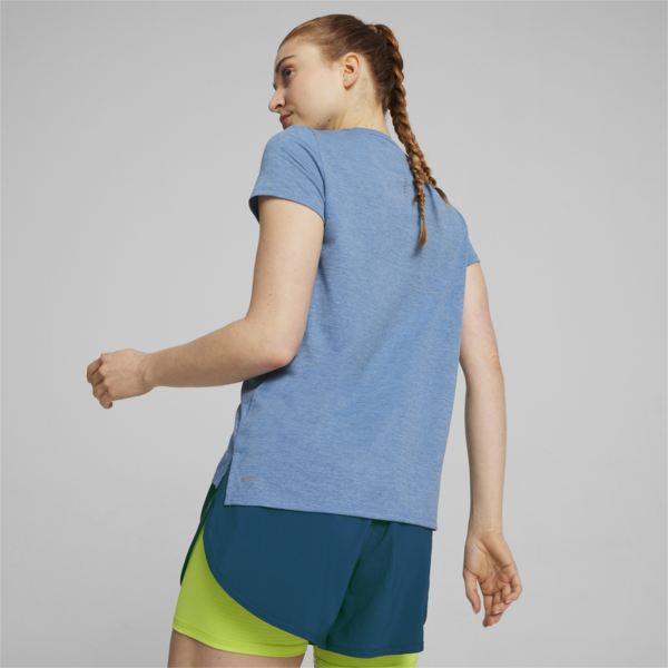 Run Favourite Heather Running Tee Women, Zen Blue Heather, large-MEX