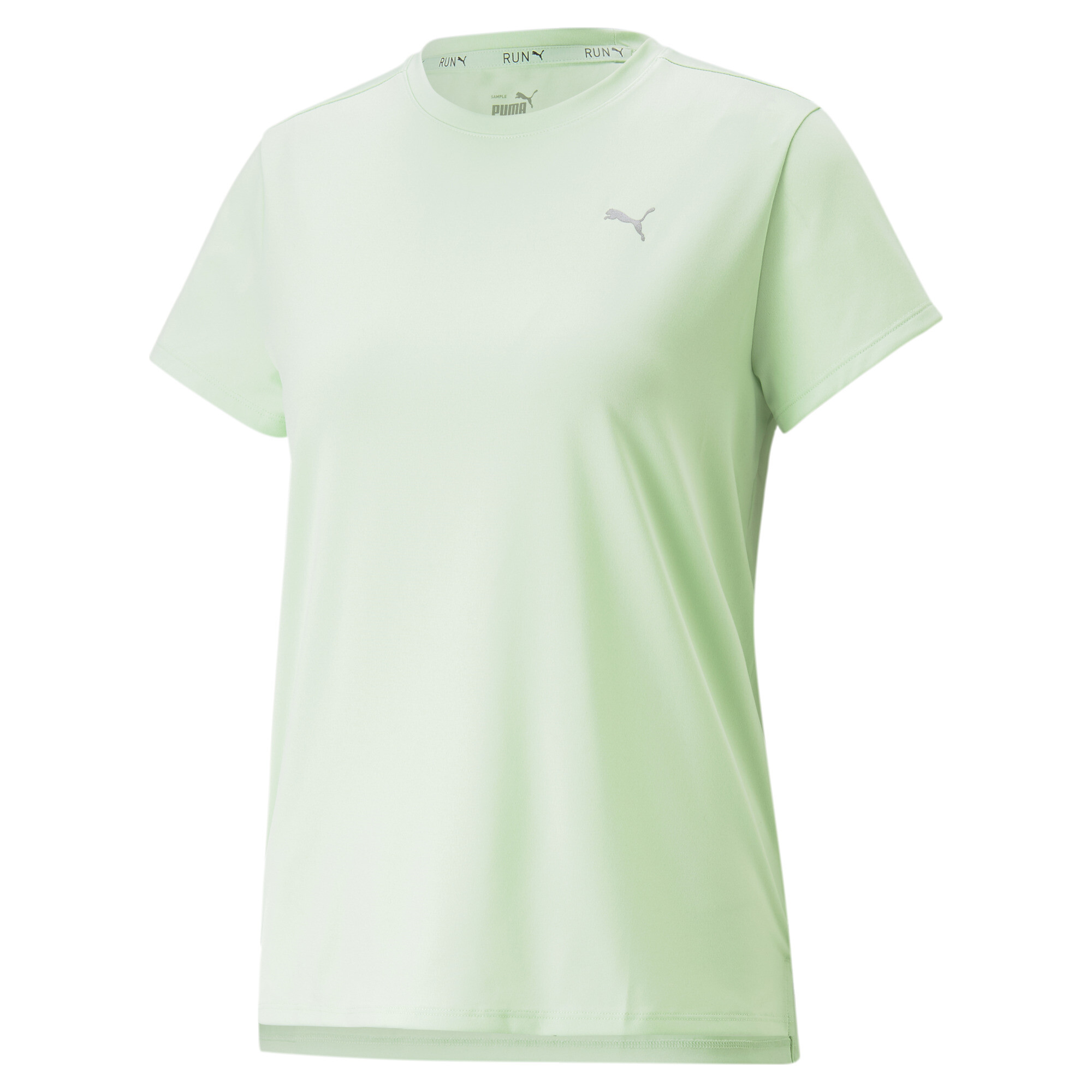 Women's PUMA Run Favourite Heather Running T-Shirt Women In Green, Size XS