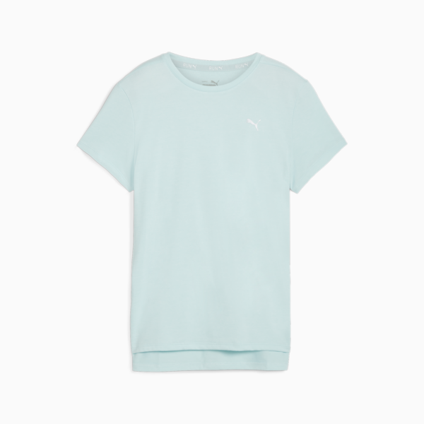RUN FAVOURITE Heather Running Tee Women, Nitro Blue Heather, large-ZAF