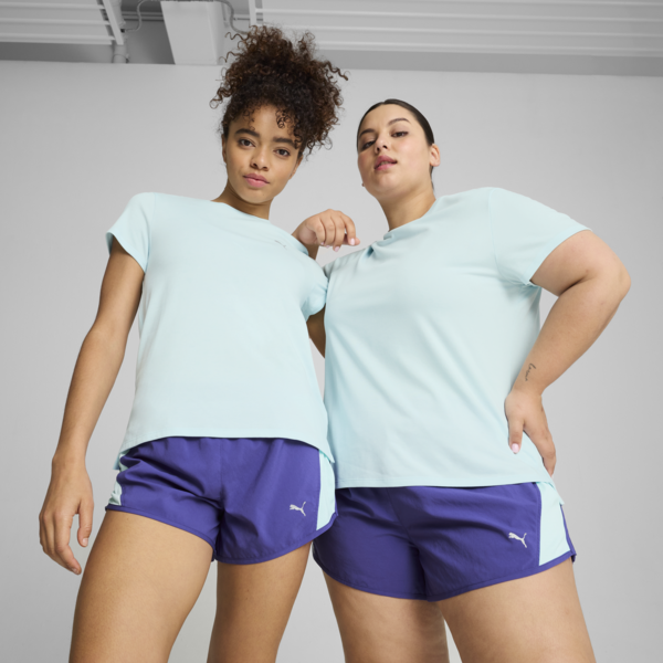 RUN FAVOURITE Heather Running Tee Women, Nitro Blue Heather, large-ZAF