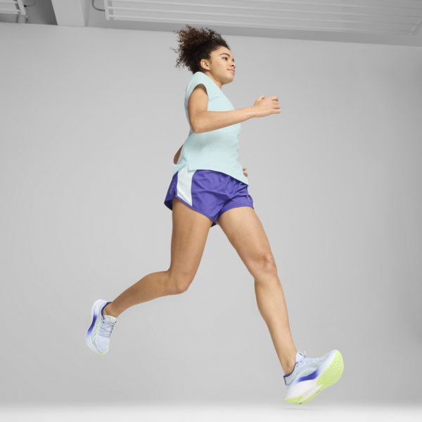 RUN FAVOURITE Heather Running Tee Women, Nitro Blue Heather, large-ZAF