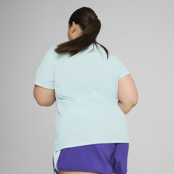 RUN FAVOURITE Heather Running Tee Women, Nitro Blue Heather, large-ZAF