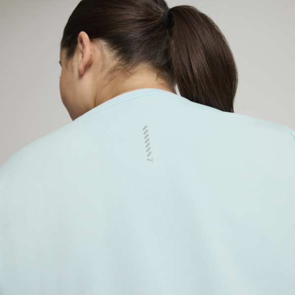 RUN FAVOURITE Heather Running Tee Women, Nitro Blue Heather, large-ZAF