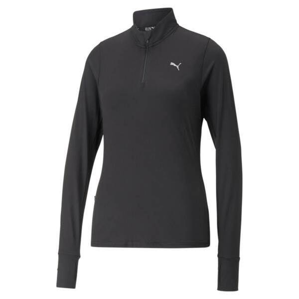 PUMA Women s Run Favorite 1 4 Zip Black Small