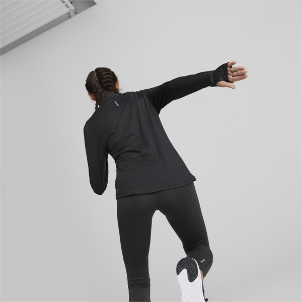 RUN FAVOURITE Quarter-Zip Running Top Women, PUMA Black, large-ZAF