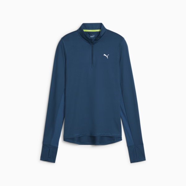 Buzo con cierrre de 1/4 RUN FAVORITE para mujer, Ocean Tropic, large-ARG