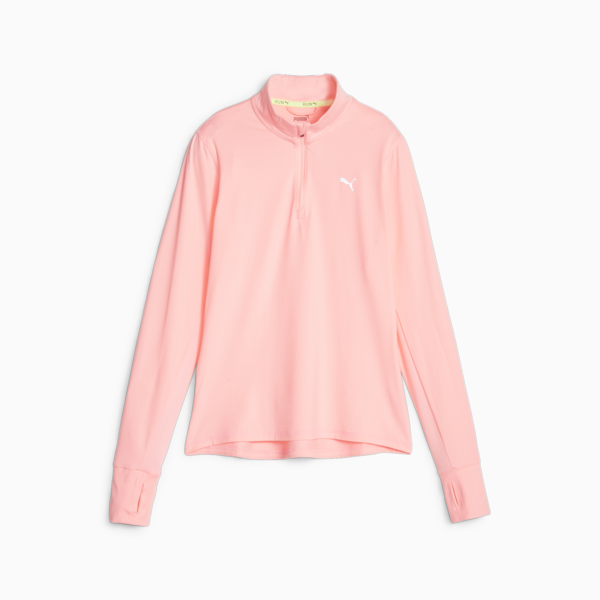 RUN FAVOURITE Quarter-Zip Running Top Women, Koral Ice, large-ZAF