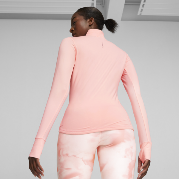 RUN FAVOURITE Quarter-Zip Running Top Women, Koral Ice, large-ZAF