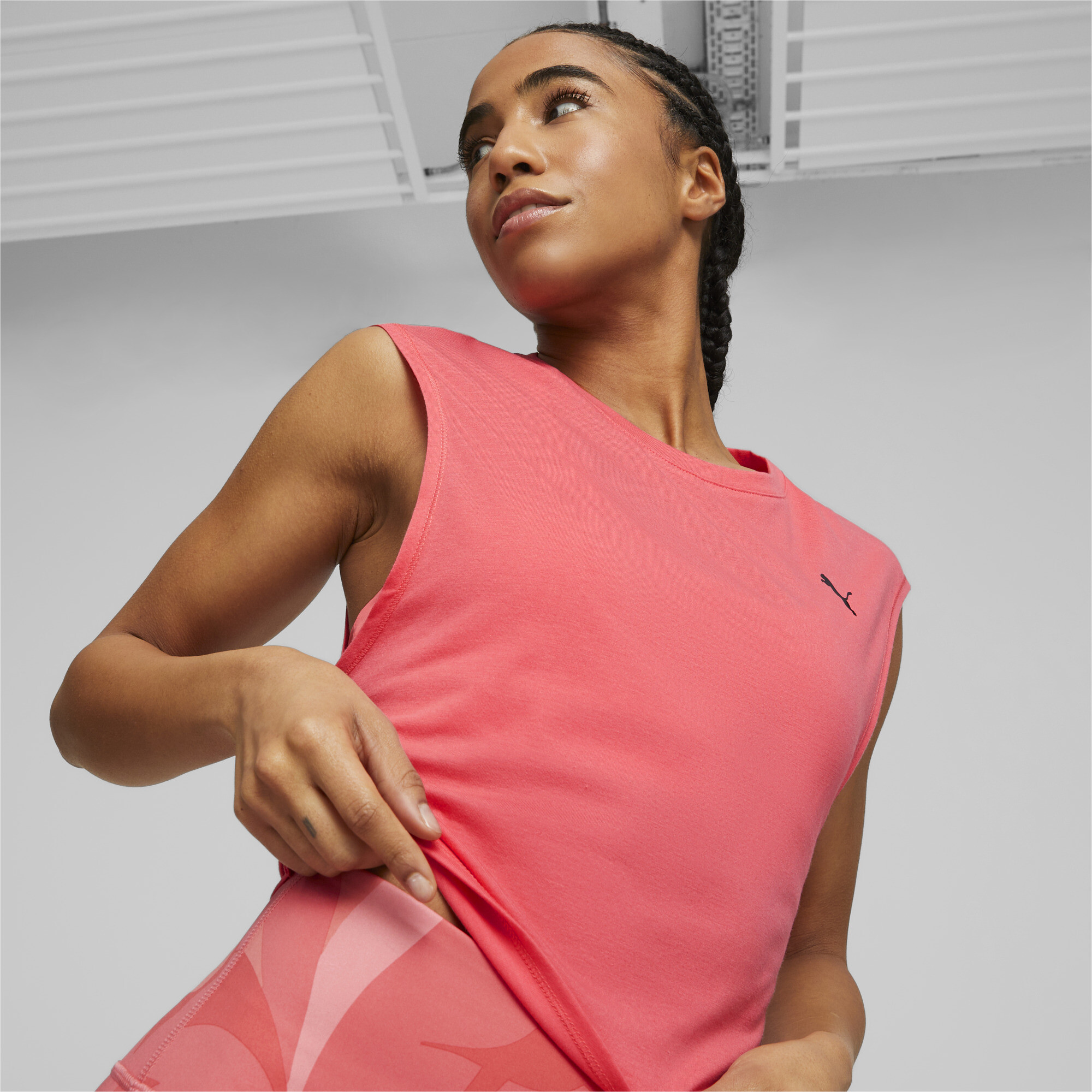 Women's Puma Studio Skimmer Training T-Shirt, Pink, Size XS, Clothing