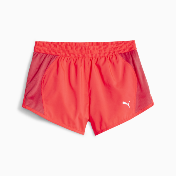 Shorts de running Favourite Velocity 3'' para mujer, Fire Orchid, large-ARG