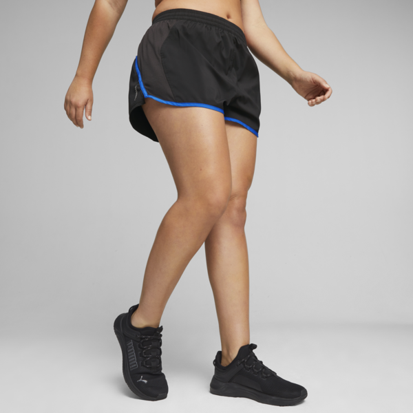Shorts de running Favourite Velocity 3'' para mujer, PUMA Black-Ultra Blue, large-ARG