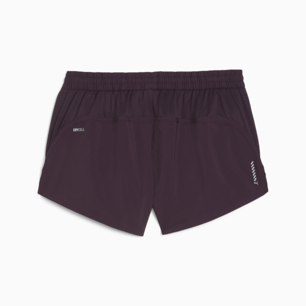 Shorts para correr Favourite Velocity 3'' para mujer, Midnight Plum, large-MEX