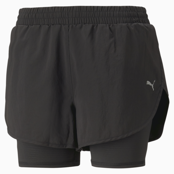 Shorts de running 2 en 1 Run Favourite para mujer, PUMA Black, large-ARG