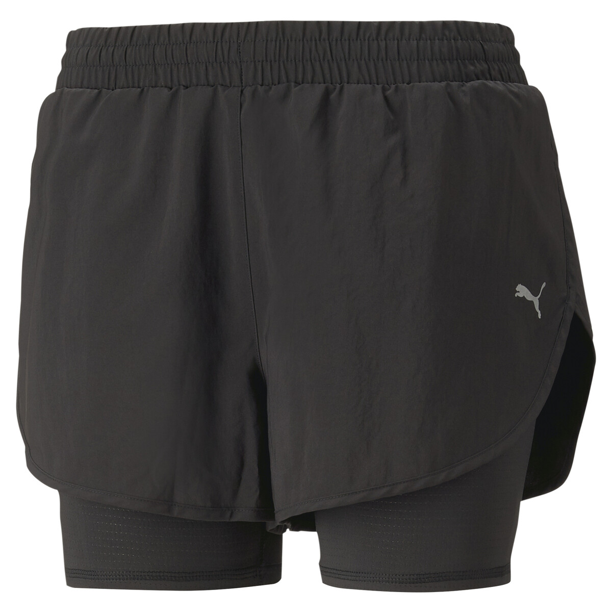 Run Favourite Woven 2-in-1 Running Shorts Women in Black by PUMA, Large