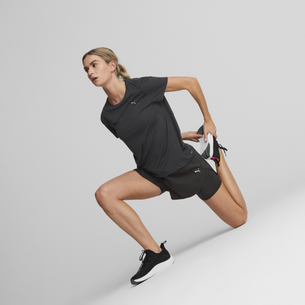 Shorts de running 2 en 1 Run Favourite para mujer, PUMA Black, large-ARG