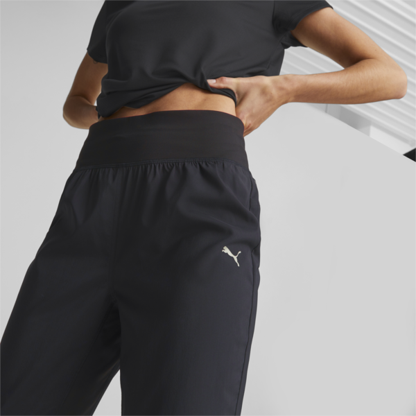Pantalones cónicos de running Run Favourite para mujer, PUMA Black, large-ARG