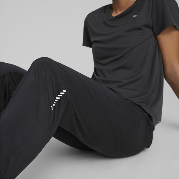 Pantalones cónicos de running Run Favourite para mujer, PUMA Black, large-ARG