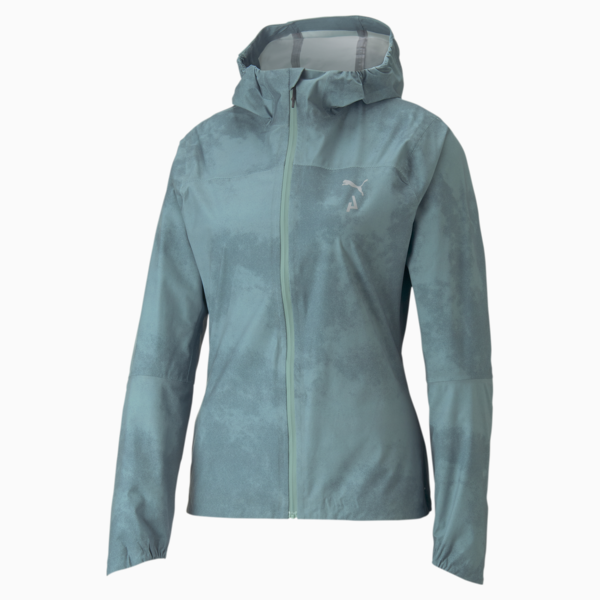 SEASONS stormCELL SympaTex® Packable Trail Running Jacket Women, Adriatic-AOP, large-ZAF