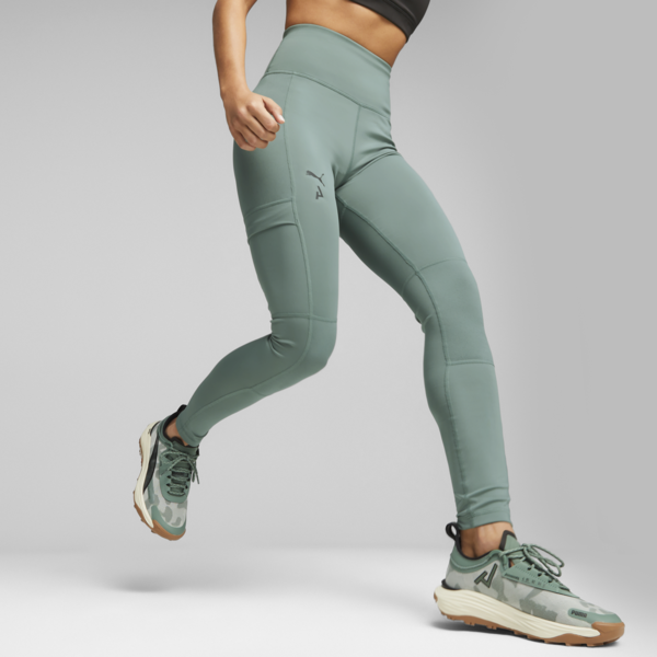 SEASONS Full-Length Trail Running Tights Women, Eucalyptus, large-ZAF