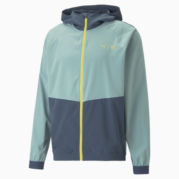 PUMA x First Mile Woven Running Jacket Men, Dark Night-Adriatic, large-ZAF