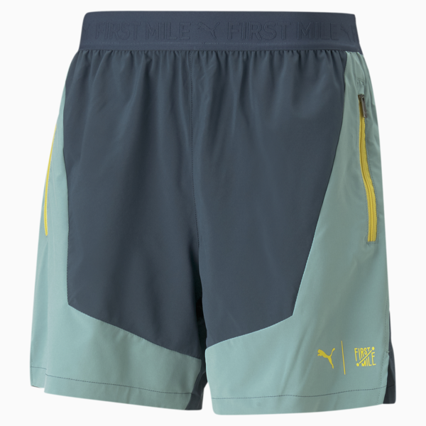 Shorts de running PUMA x First Mile Woven 5" para hombre, Dark Night-Adriatic, large-ARG