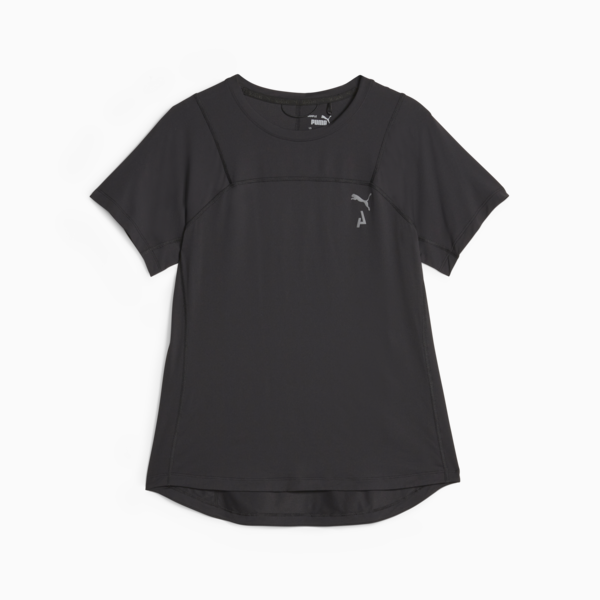 SEASONS Women's coolCELL Trail Running Tee, PUMA Black-PUMA Black, large-ZAF